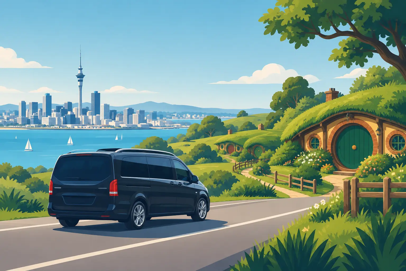 Auckland to Hobbiton Private Tour in Comfort