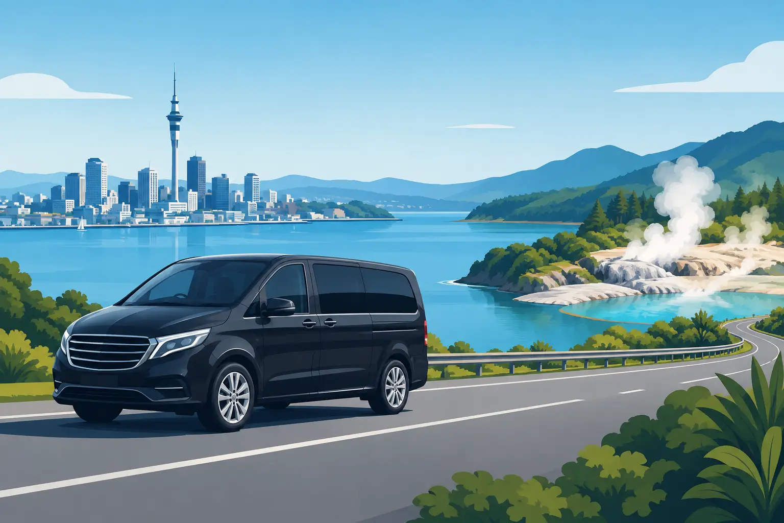 Private Transfer Auckland to Rotorua in Comfort